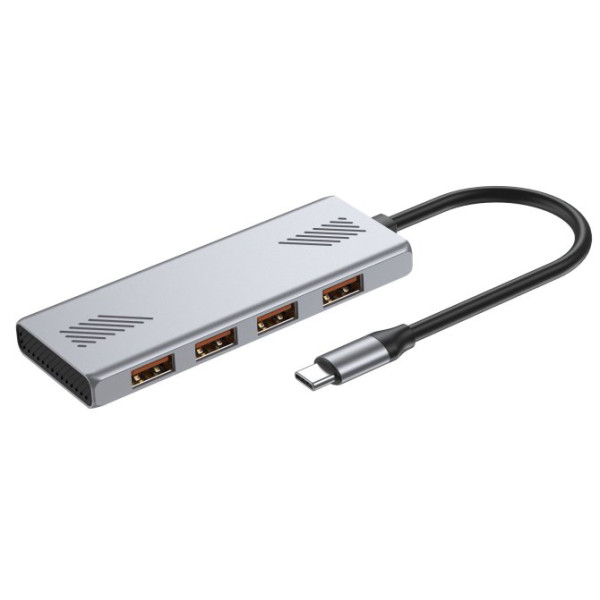 Фото - Хаб USB Gembird USB 3.2 Silver (UHB-CM-U310-A4-01)