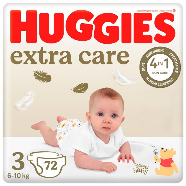 Фото - Одноразовые подгузники Huggies Extra Care Размер 3 (6-10 кг), 72шт. (5029053578095)