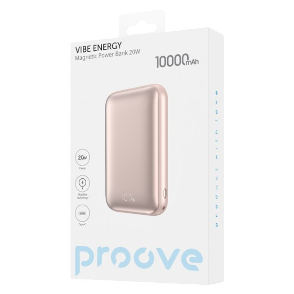 Фото - Батарея мобільна Proove Vibe Energy 20W 10000mAh Pink (PBVE20020018)