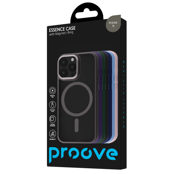 Фото - Чехол для смартфона Proove Essence Case with Magnetic Ring iPhone 16 Natural Titanium (PCECIP160027)