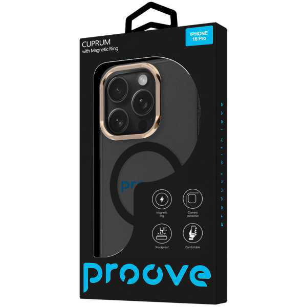 Фото - Чохол для смартфону Proove Cuprum Case with Magnetic Ring iPhone 16 Pro Black (PCCMIP16P002)