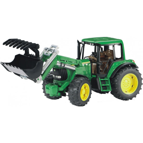 Фото - Наземна будівельна техніка BRUDER Трактор John Deere 6920 з навантажувачем (02052)