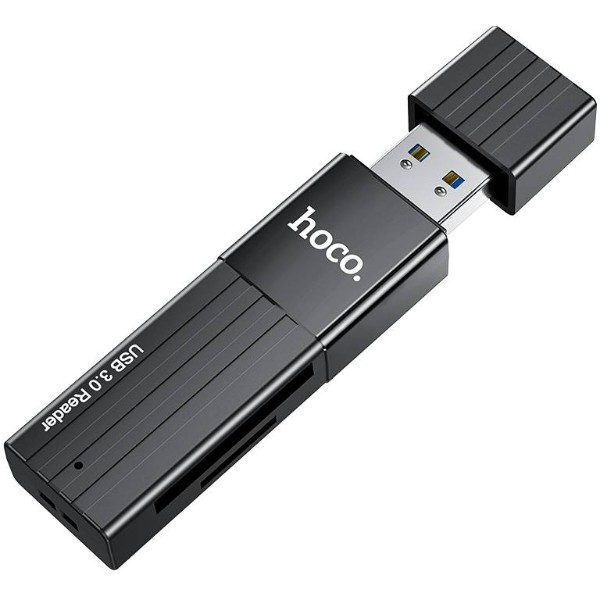 Фото - Кардридер HOCO HB20 Mindful 2-in-1card reader USB3.0 Black (6931474735218)