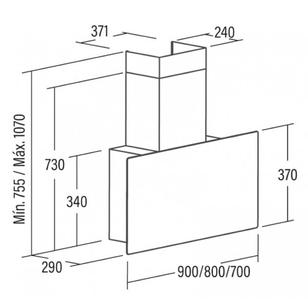 Фото - Витяжка декоративна Cata Greco 70 wh