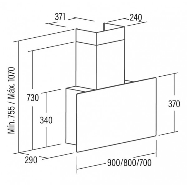 Фото - Витяжка декоративна Cata Greco 70 bk