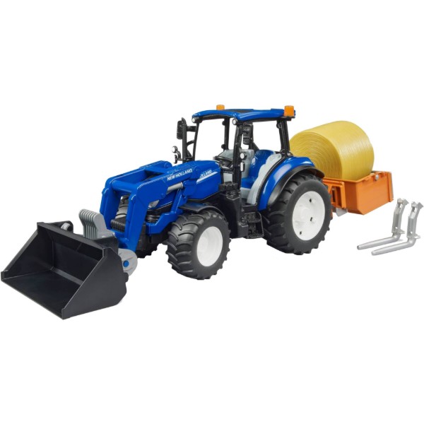 Фото - Наземная спецтехника BRUDER Трактор New Holland T5.121 с передним погрузчиком и аксессуарами (02187) Фото - Наземная спецтехника BRUDER Трактор New Holland T5.121 с передним погрузчиком и аксессуарами (02187)