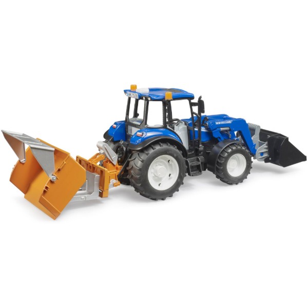 Фото - Наземная спецтехника BRUDER Трактор New Holland T5.121 с передним погрузчиком и аксессуарами (02187)