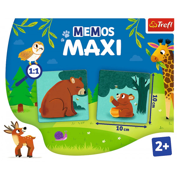 Фото - Настільна гра (до 2 років) Trefl "Мемос MAXI Батьки та діти тварин" (2268)