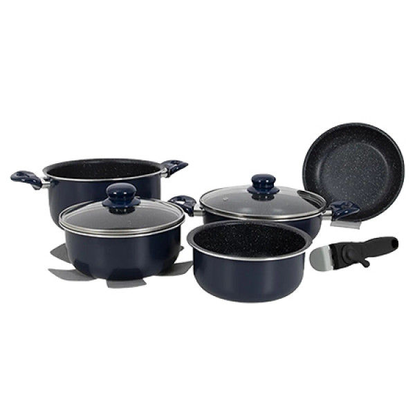 Фото - Набір посуду туристичний Gimex Cookware Set induction 8 пр. Bule (6977228)