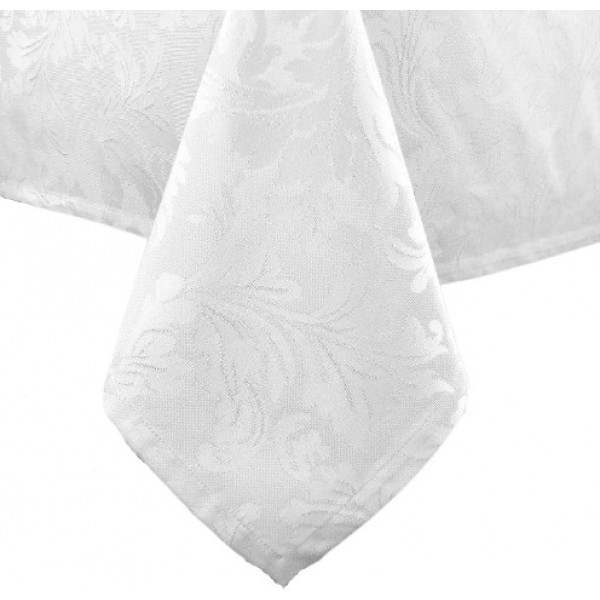 Фото - Скатертина квадратна Прованс 130х130 Сяйво Біле срібло (024529)