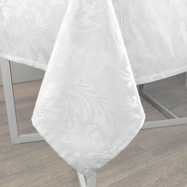 Фото - Скатертина квадратна Прованс 130х130 Сяйво Біле срібло (024529)