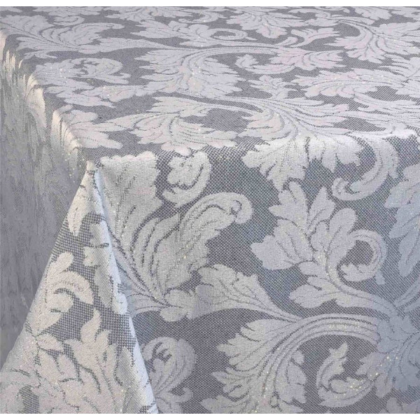 Фото - Скатертина квадратна Прованс 130х130 Сяйво Сіре срібло (024539)