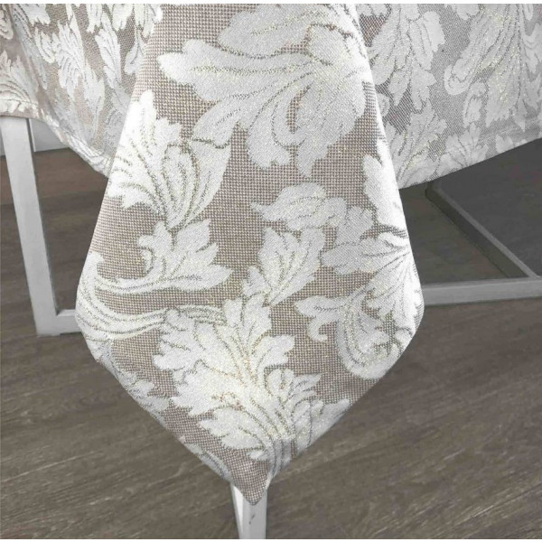 Фото - Скатертина квадратна Прованс 130х130 Сяйво Кавове золото (024537)