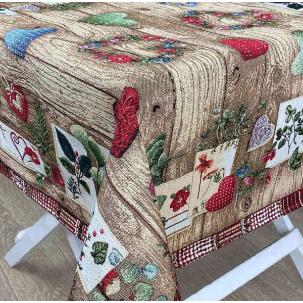 Фото - Скатерть прямоугольная Прованс 95х100 Wooden (024643)