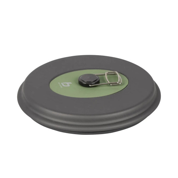 Фото - Набір посуду туристичний Bo-camp Explorer 4 Pieces Hard Anodized Grey/Green (2200244)
