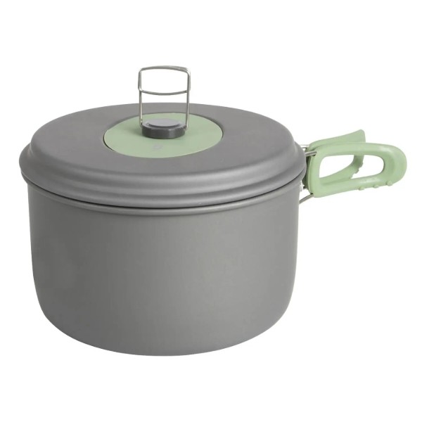 Фото - Набір посуду туристичний Bo-camp Explorer XL 4 Pieces Hard Anodized Grey/Green (2200249)