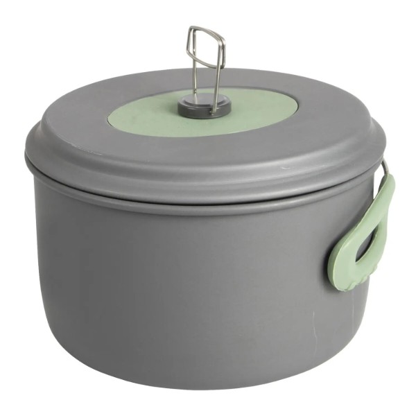 Фото - Набір посуду туристичний Bo-camp Explorer XL 4 Pieces Hard Anodized Grey/Green (2200249)