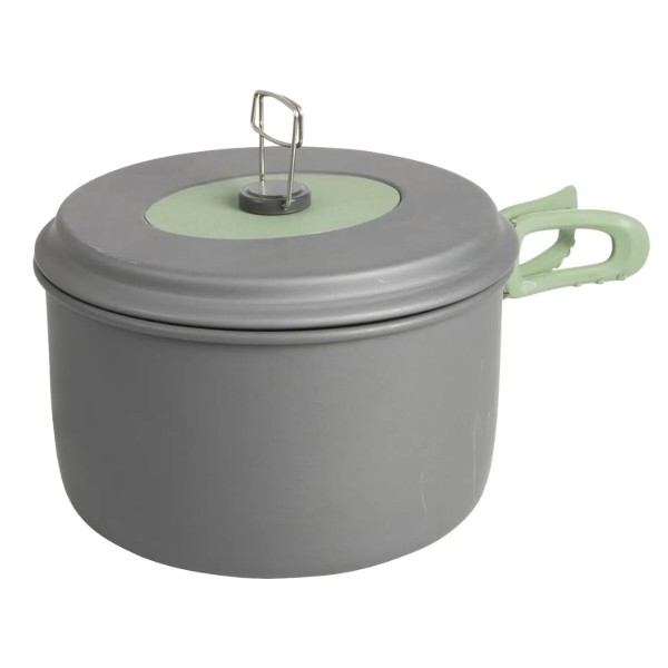 Фото - Набір посуду туристичний Bo-camp Explorer XL 4 Pieces Hard Anodized Grey/Green (2200249)