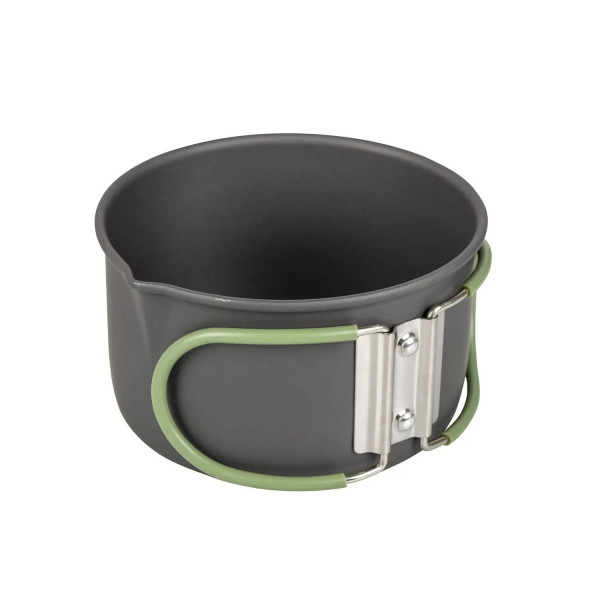 Фото - Набір посуду туристичний Bo-camp Explorer 4 Pieces Hard Anodized Grey/Green (2200244)