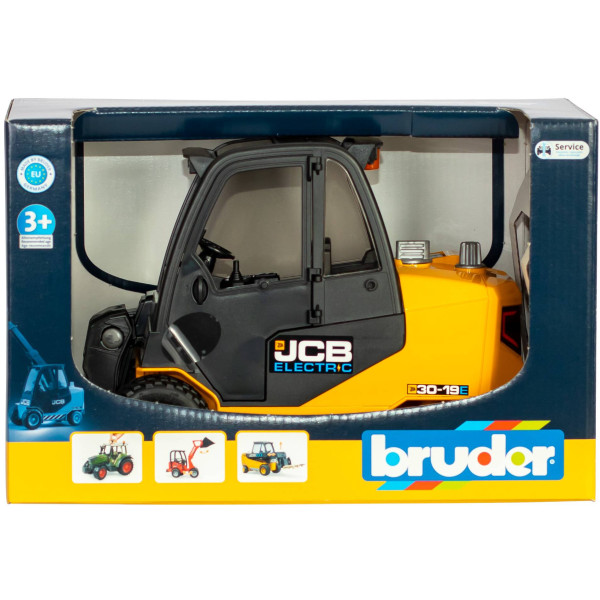 Фото - Наземная строительная техника BRUDER Телескопический погрузчик JCB с паллетой (02512)