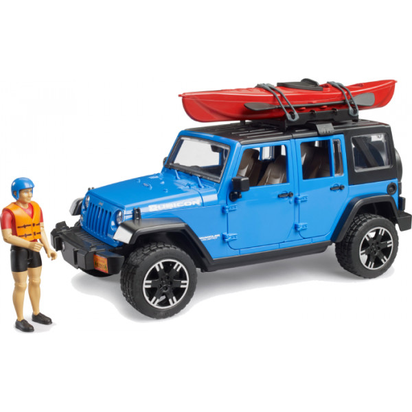 Фото - Автотранспорт BRUDER Автомобиль Jeep Wrangler Rubicon Unlimited с каяком и фигуркой (02529)