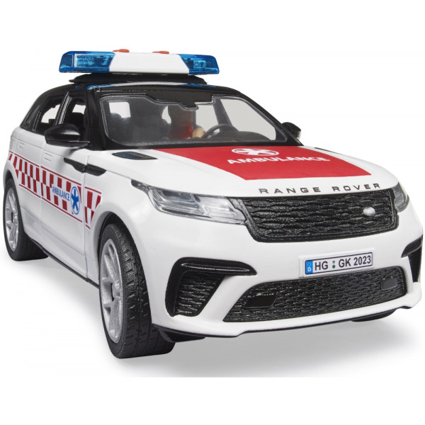 Фото - Наземна спецтехніка BRUDER швидкої допомоги Range Rover Velar з фігуркою (02885)