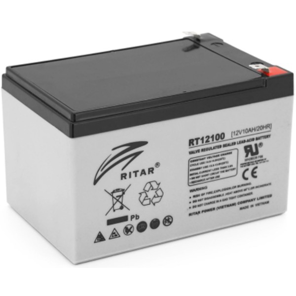 Фото - Акумулятор для ДБЖ Ritar AGM RT12100S 12V 10.0Ah Gray Фото - Акумулятор для ДБЖ Ritar AGM RT12100S 12V 10.0Ah Gray