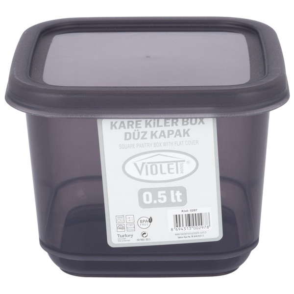 Фото - Емкость для сыпучих VIOLET HOUSE 0297 Transparent Black 0.5 л