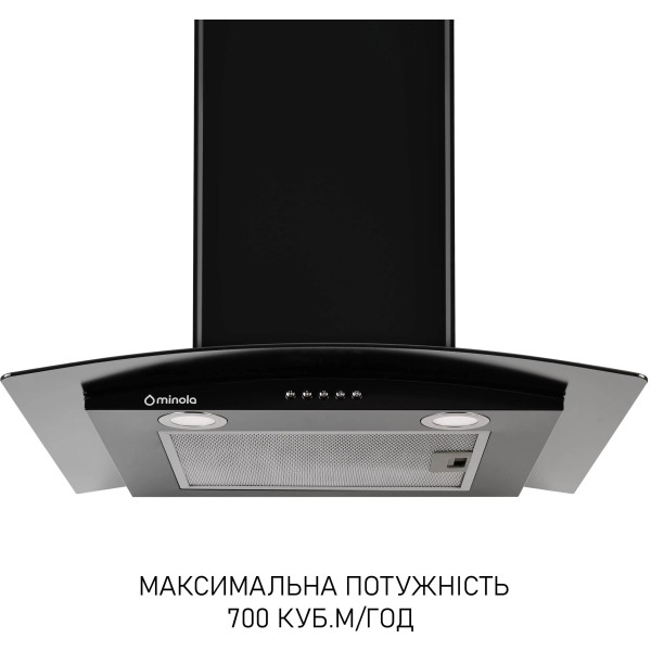 Фото - Вытяжка декоративная Minola MTG 6242 BL LED