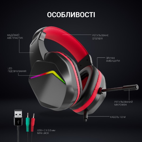 Фото - Гарнітура дротова ігрова GamePro Racer (HS311)