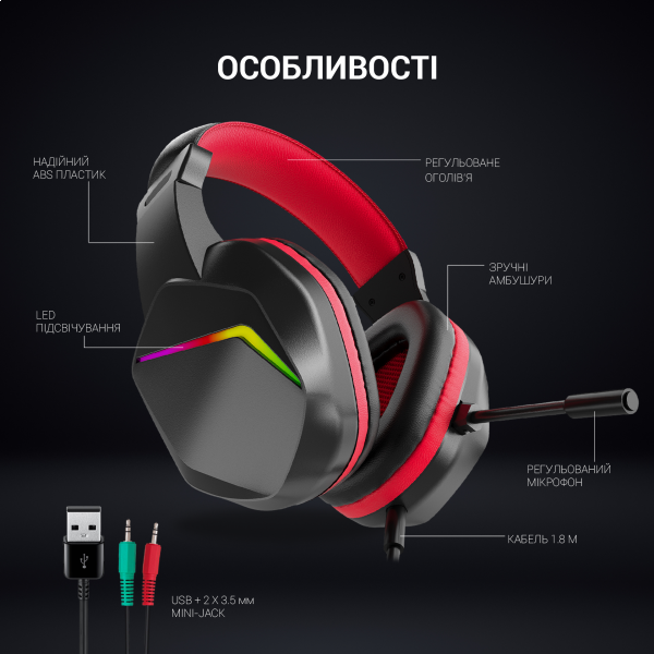 Фото - Гарнітура дротова ігрова GamePro Racer (HS311)