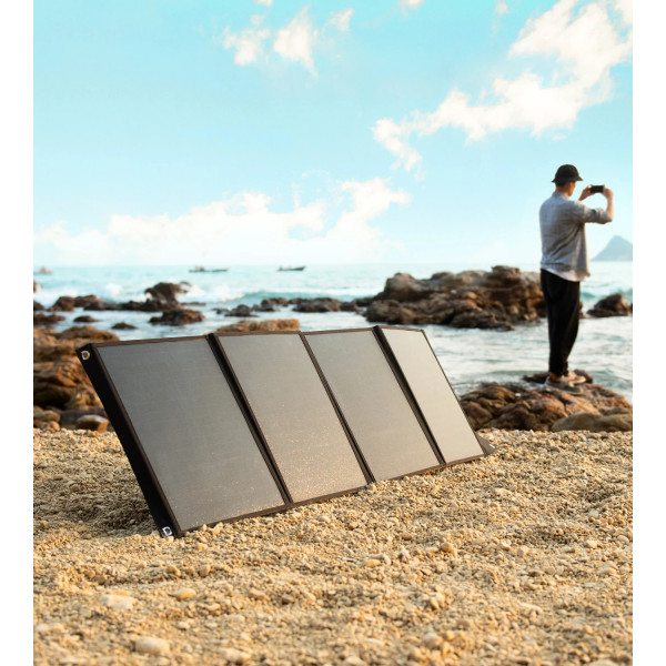 Фото - Портативна сонячна панель Choetech 120W 1x120W,1хUSB QC3.0 18W,1хUSB-C PD3.0 60W, 1xUSBA 12W (SC008)