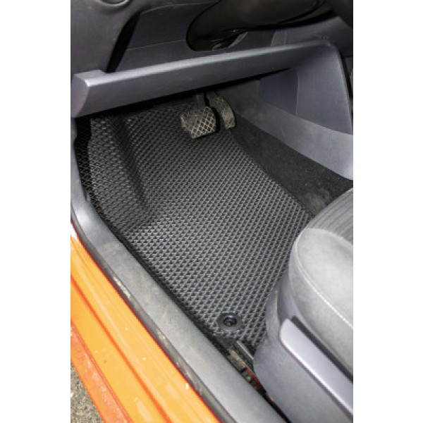 Фото - Килимки ворсові в салон авто EVAtech Premium для Volkswagen Polo (IV) 3-doors 2001-2009 4 покоління Htb EU чорний кант (VW12025AD2TL4VPB)