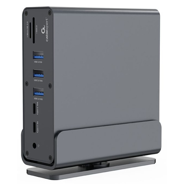 Фото - Док-станция Cablexpert USB-C 15в1 Silver (A-CF-COMBO15-01)