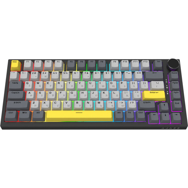Фото - Клавіатура дротова ігрова Ajazz AK820 Sea Salt Switch Black USB-C (AK820-SS-BGY)