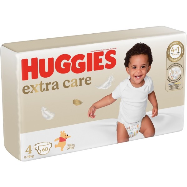 Фото - Одноразові підгузки Huggies Extra Care Розмір 4 (8-16 кг), 60 шт. (5029053578118)