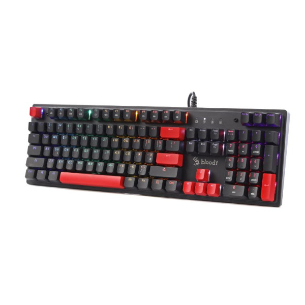 Фото - Клавіатура дротова ігрова Bloody S525N (Fire Black)