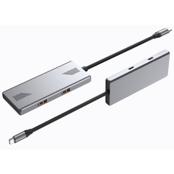 Фото - Хаб USB Gembird 2xUSB 3.2,2xUSB-C Silver (UHB-CM-U310-A2C2-01)