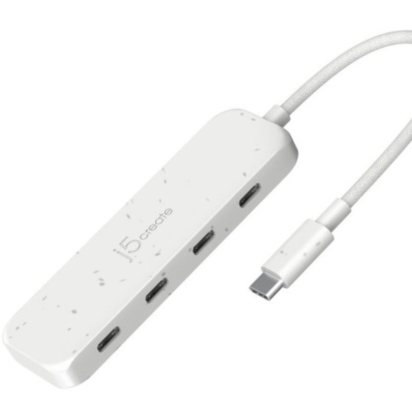 Фото - Хаб USB J5create USB 3.2 USB-С 4 USB-С Nature White (JCH345EW-N)