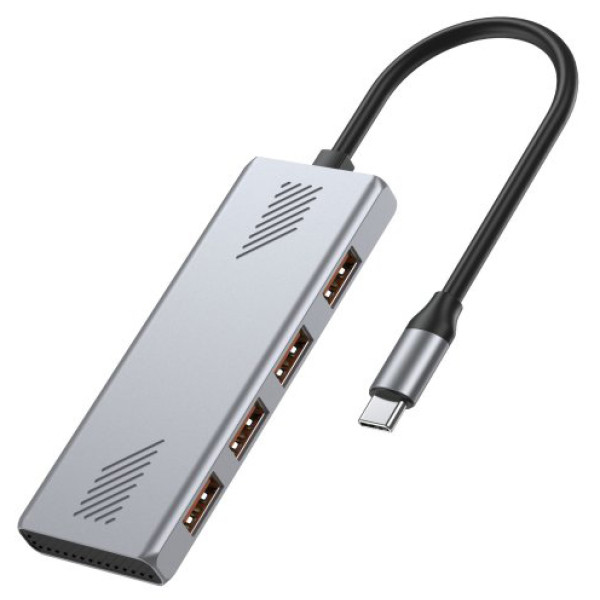 Фото - Хаб USB Gembird USB 3.2 Silver (UHB-CM-U310-A4-01) Фото - Хаб USB Gembird USB 3.2 Silver (UHB-CM-U310-A4-01)
