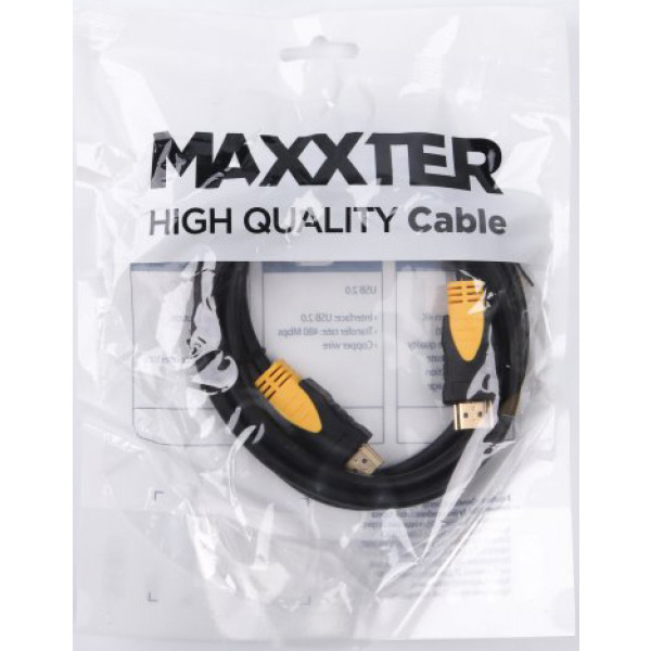 Фото - Кабель HDMI Maxxter HDMI V.2.0, 4К 60Гц 2 m (VP-HDMI-2M)