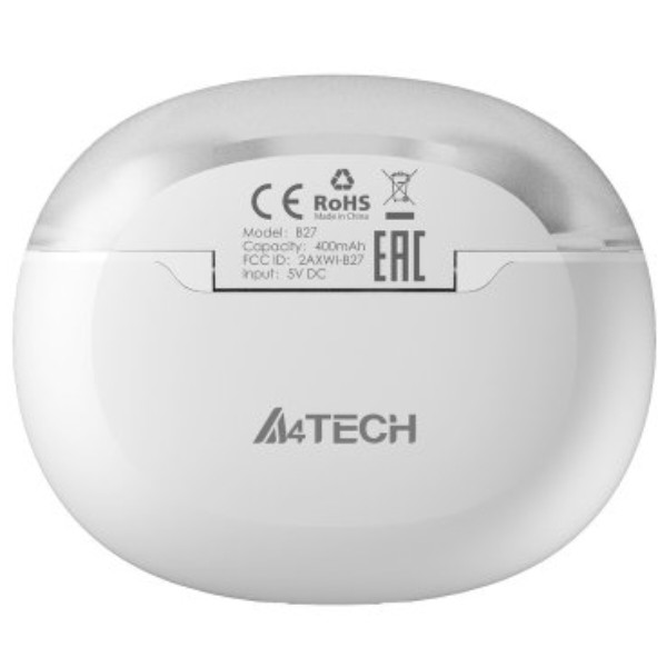 Фото - Навушники вкладиші бездротові TWS A4tech B27 Grayish White