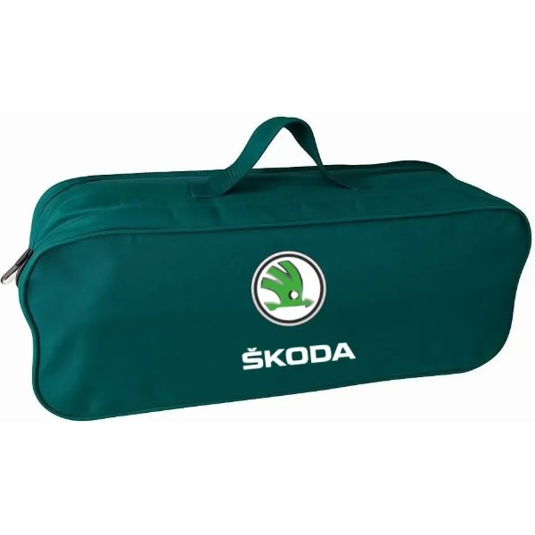 Фото - Сумка-органайзер в багажник Poputchik Skoda 50х18х18 см Зелена (03-030-2Д)