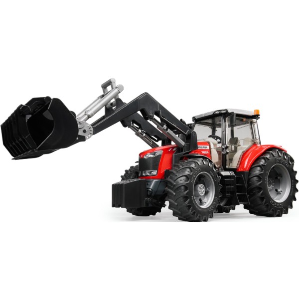 Фото - Наземная строительная техника BRUDER Трактор Massey Ferguson 7624 с передним погрузчиком  (03047)