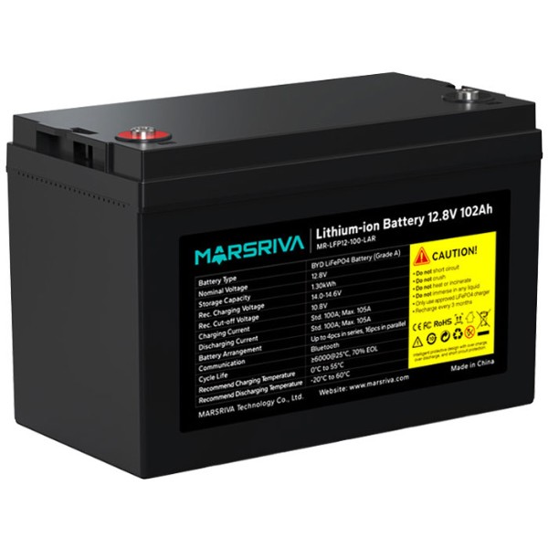 Фото - Аккумулятор для ИБП Marsriva LiFePO4, 12,8 V/100Ah (MR-LFP12-100-LAR V3)