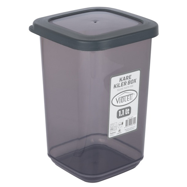 Фото - Емкость для сыпучих VIOLET HOUSE 0310 Transparent Black 1.1 л