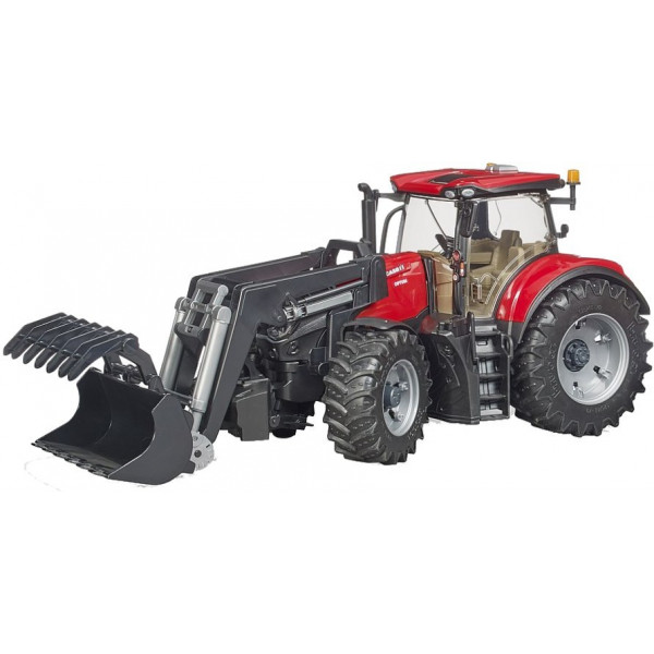 Фото - Наземна будівельна техніка BRUDER Трактор Case IH Optum 300CVX з причепом для тюків (40415)