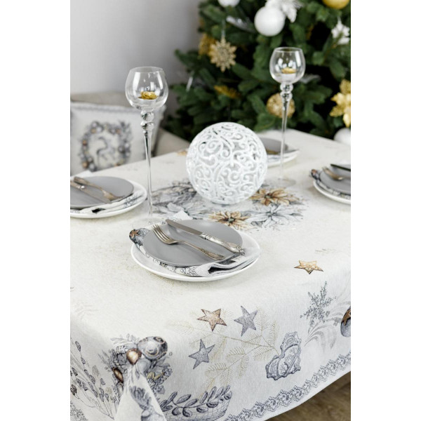 Фото - Скатерть прямоугольная Прованс гобален SILVER STAR 135х350 см (031277)