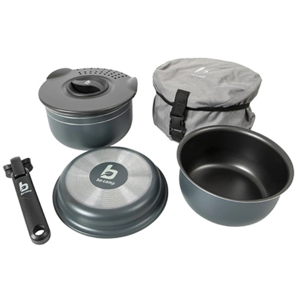 Фото - Набір посуду туристичний Bo-camp Trekking 5 Pieces Anthracite (2300351)