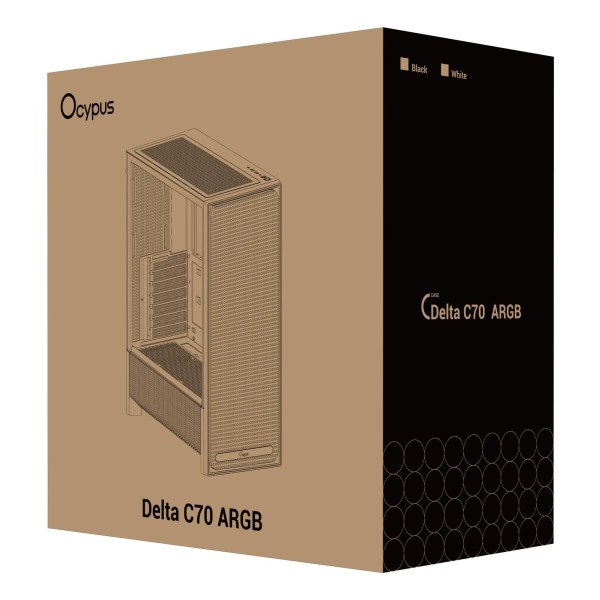 Фото - Корпус OCYPUS ATX W/O PSU DELTA C70 WH ARGB (DELTA-C70-WHG400XX-GL)